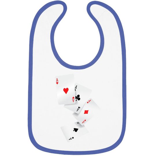 Four Aces Poker Pro Lucky Player Winner Costume Hand Gifts Baby Bib