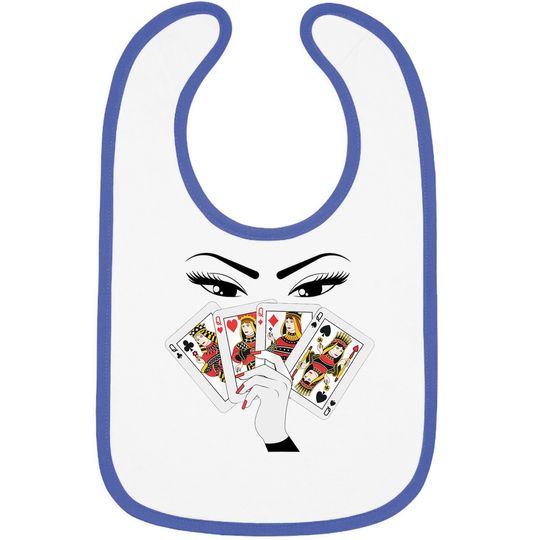 All Queens Playing Her Hand Baby Bib