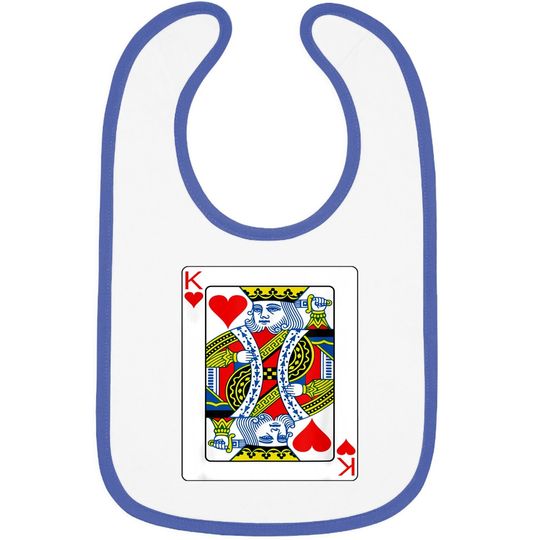 King Of Hearts Playing Card Baby Bib