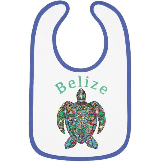 Belize Tribal Turtle Baby Bib