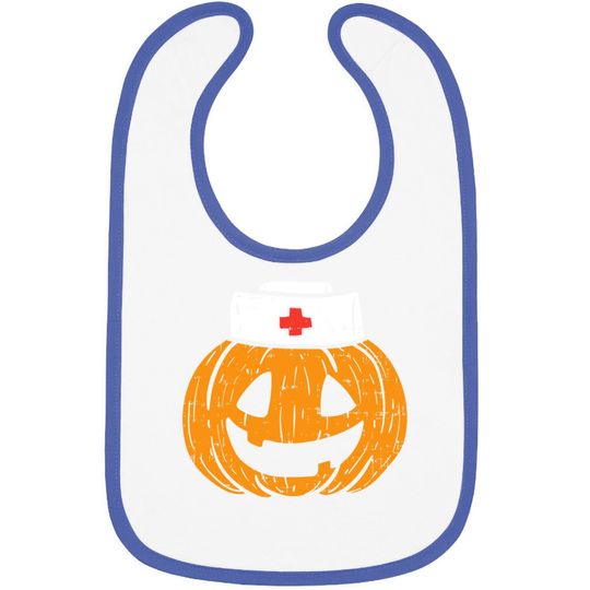 Pumpkin Nurse Scary Halloween Costume Baby Bib