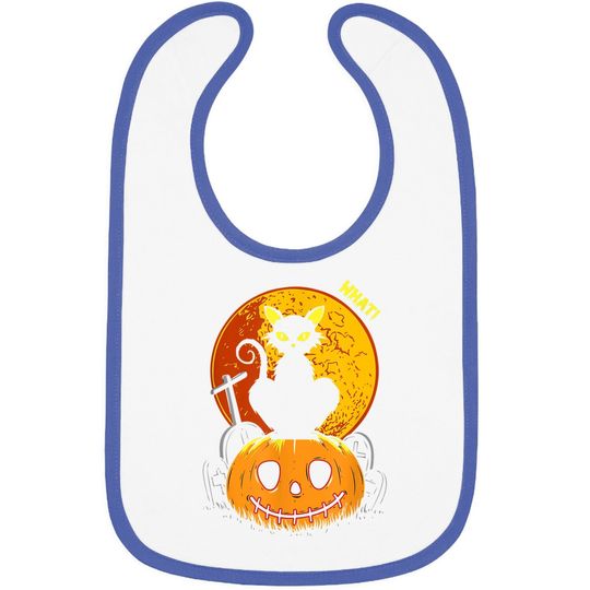 Halloween Funny And Scary Cat Baby Bib