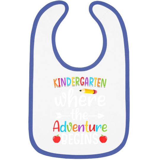 Kindergarten Where The Adventure Begins Baby Bib Kinder Teacher Baby Bib