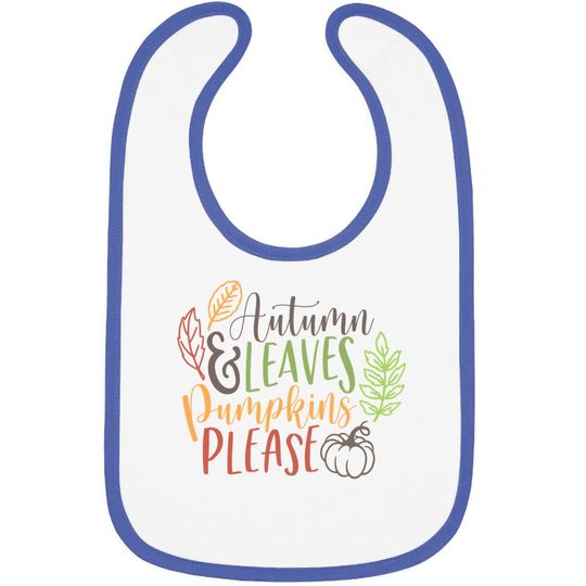 Autumn And Leaves Pumpkins Please Baby Bib
