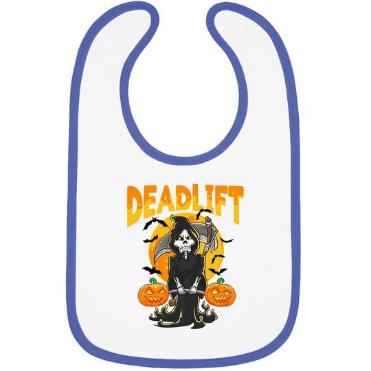 Funny Deadlift Bodybuilder Halloween Workout Baby Bib