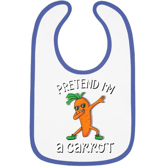 Pretend I'm A Carrot Vegan Halloween Baby Bib