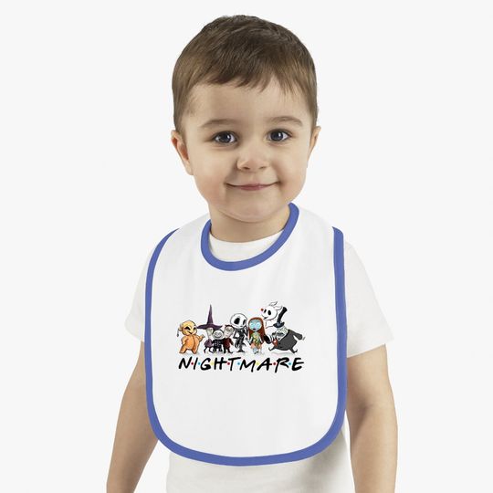 Jack And Sally With Friends Halloween Party Nightmare Before Christmas Characters Baby Bib