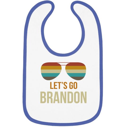 Let's Go Brandon Retro Vintage Sunglasses Baby Bib