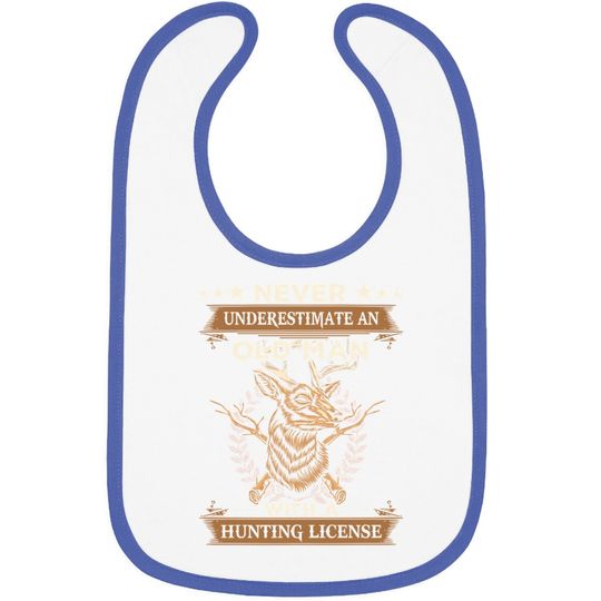 Never Underestimate An Old Man With A Hunting License Halloween Baby Bib