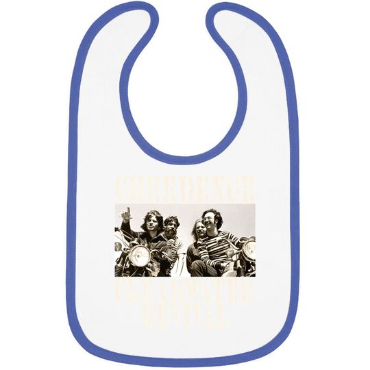 Creedence Clearwater Revival American Rock Band Bikes Photo Adult Short Sleeve Baby Bib Graphic Bib
