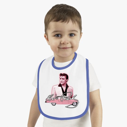 Elvis Pink Classic Car Baby Bib