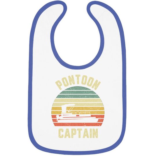 Vintage Pontoon Captain Pontoon Boat Baby Bib