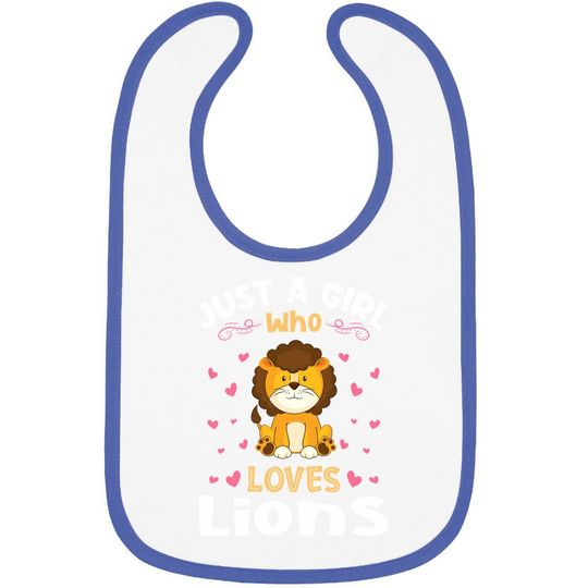 Just A Girl Who Loves Lions Cute Baby Bib