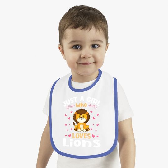 Just A Girl Who Loves Lions Cute Baby Bib