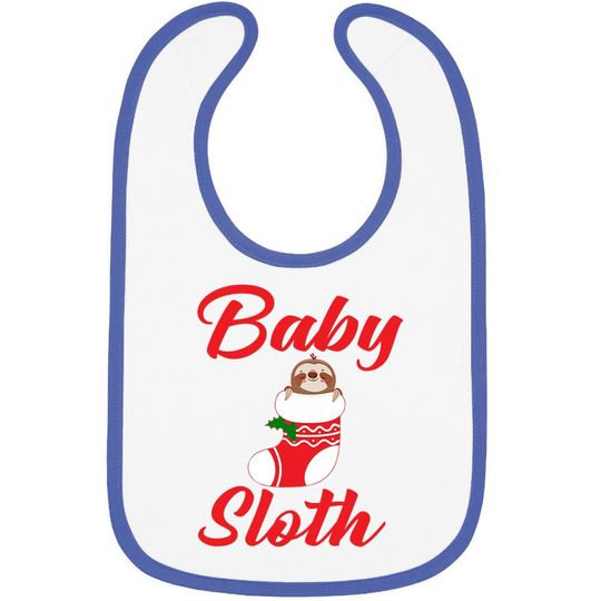 Sloth Christmas Family Matching Baby Baby Bib