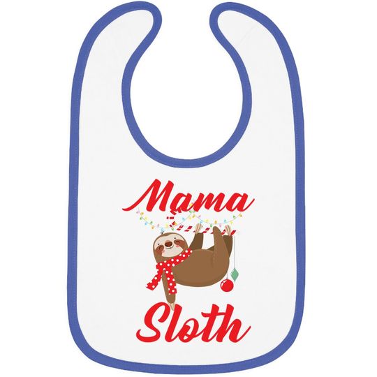 Sloth Christmas Family Matching Mama Baby Bib