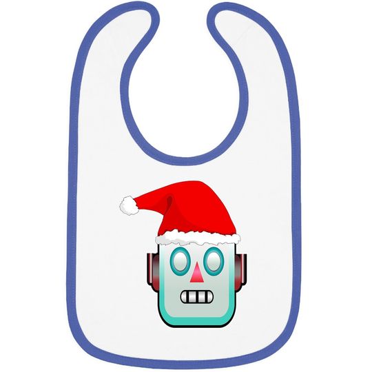 Santa Robot Merry Christmas Gifts For Robot Loves Classic Baby Bib