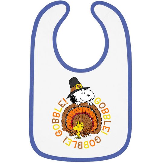 Snoopy And Woodstock Peanuts Thanksgiving Gobble Bibs