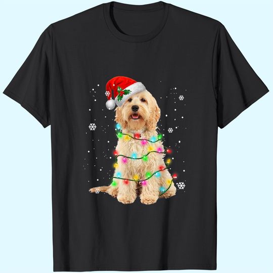 Goldendoodle Dog Tree Christmas T-Shirt