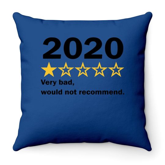 2020 Review Funny New Years Eve 2021 Throw Pillow