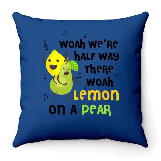 Lemon On A Pear | Funny Foodie Throw Pillow