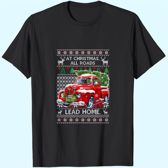 Ugly Christmas Red Truck T-Shirts
