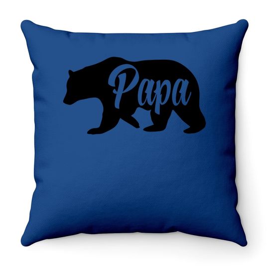 Papa Bear Throw Pillow For Dads
