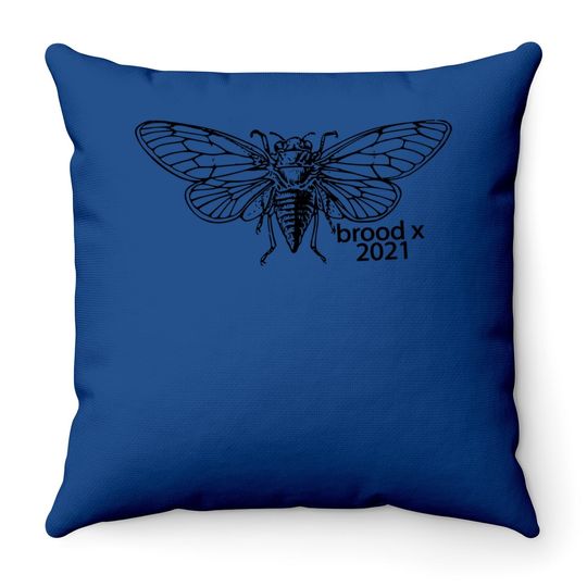 Cicada 2021 Throw Pillow Brood X