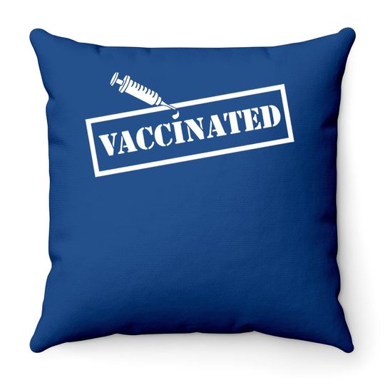 Vaccinated Throw Pillow