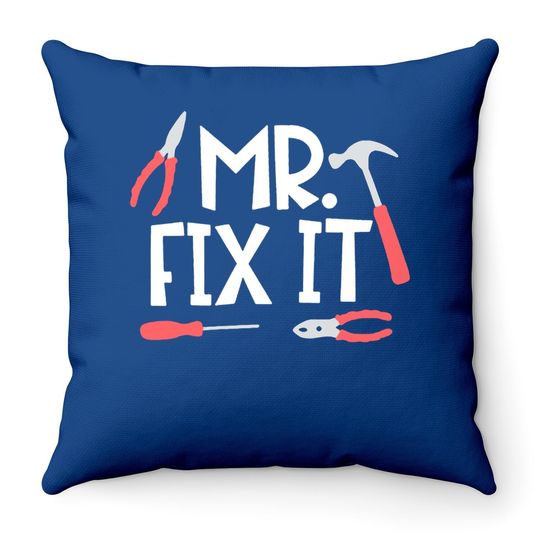 Unique Baby Fathers Day Daddy And Me Throw Pillow Mr Fix It