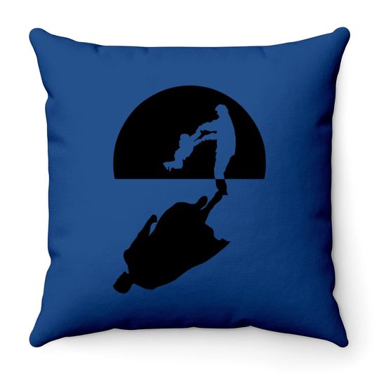 Super Dad Shadow Funny Throw Pillow Novelty Vintage Fathers Day Hero Throw Pillow
