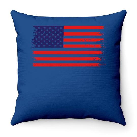 American Flag Throw Pillow Patriotic Throw Pillow Usa Flag Stars Stripes Print Short Sleeve Throw Pillow 4th Of July Throw Pillow Tops