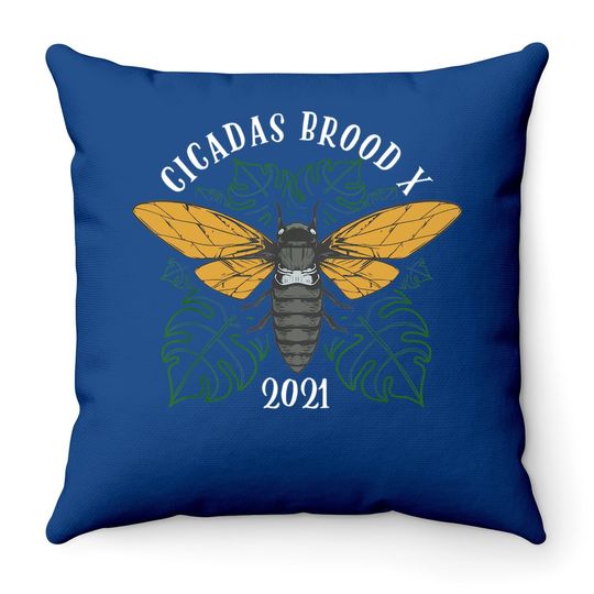 Throw Pillow Cicada Brood X 2021