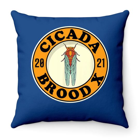 Cicada Throw Pillow Brood X 2021