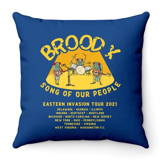 Cicada 2021 Throw Pillow Brood X Song Of Our People