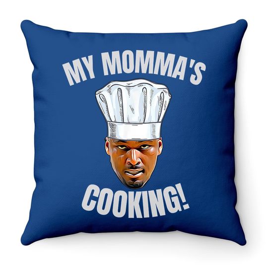 My Momma's Cooking Kwame Brown Mama's Son Peoples Champ Bust Throw Pillow