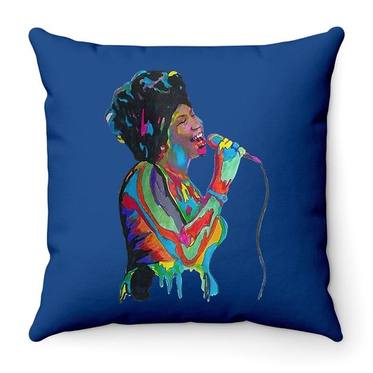 Aretha Franklin Throw Pillow Classic Short Sleeve Throw Pillow Throw Pillow Tops
