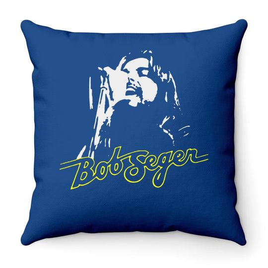Retro Bob Art Seger Love Rock And Roll Legends Live Forever Throw Pillow