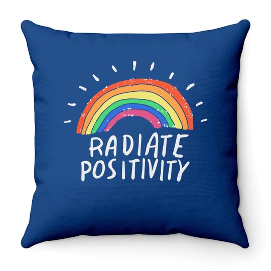 Rainbow Pride Throw Pillow Radiate Positivity Throw Pillow Pridefest Cute Graphic Throw Pillow Summer Casual Tops