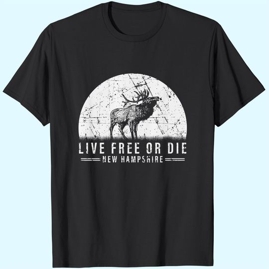 Live Free Or Die New Hampshire Nature Vintage Graphic T-Shirt