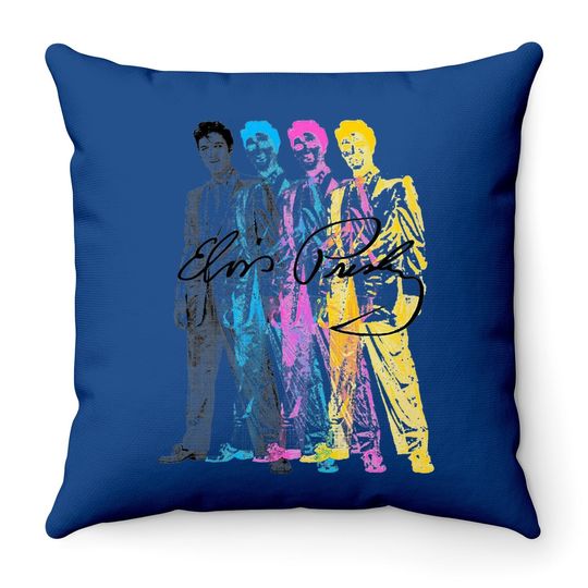 Elvis Presley Rock Throw Pillow King Of Rock And Roll Vintage Throw Pillow