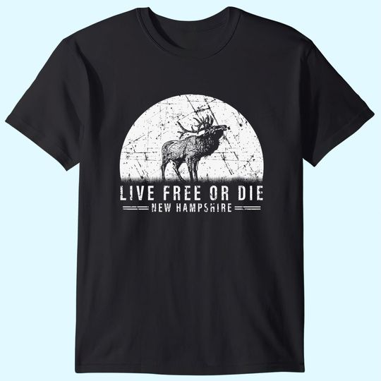 Live Free Or Die New Hampshire Nature Vintage Graphic T-Shirt