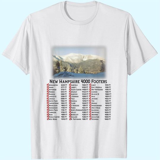 New Hampshire 4000 Footers T-shirt