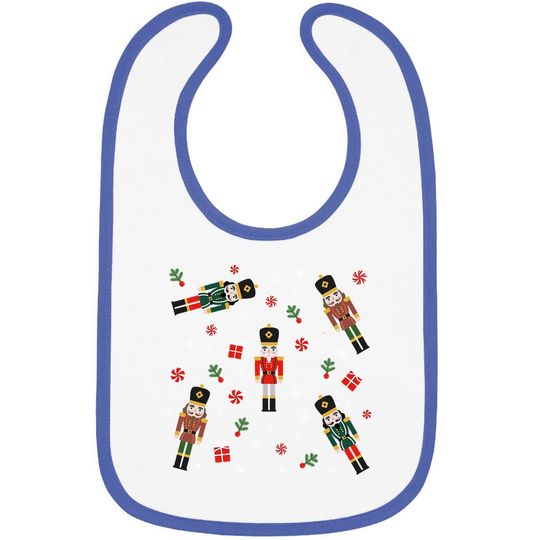 Merry Christmas Nutcrackers Cute Soldiers Pattern Classic Bibs