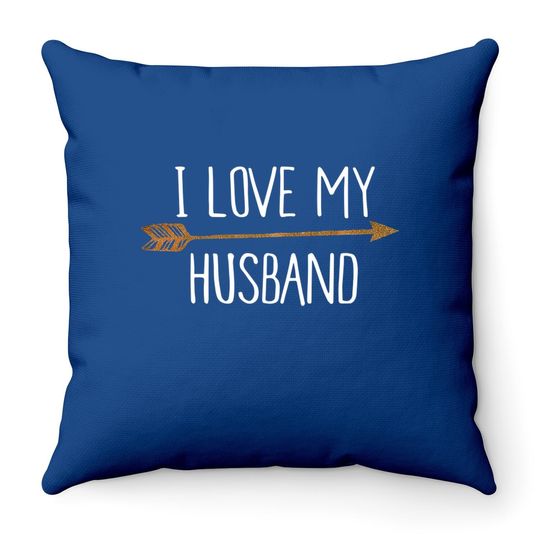 Tribal Arrows I Love My Husband Throw Pillow