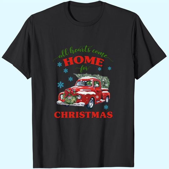 Vintage Red Truck Christmas Tree T-Shirts