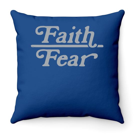 Faith Over Fear Throw Pillow Cute Religion Faithful Empowerment Novelty Throw Pillow