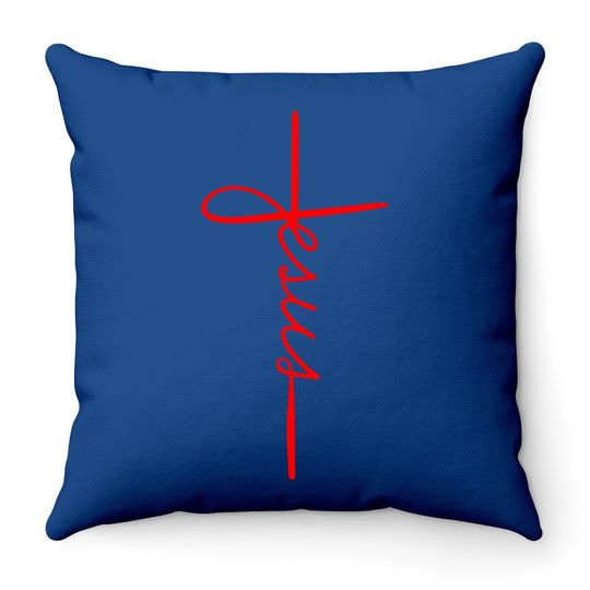 Cool Jesus Cross Gift For Funny Christian Faith Throw Pillow