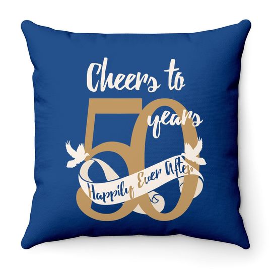 50th Wedding Anniversary Throw Pillow Gift For Couples