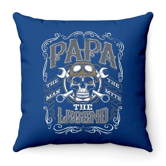 Papa The Man The Myth The Legend - Graphic Throw Pillow